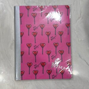 NWT Betsey Johnson Heart Lollipop Notebook